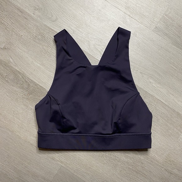 Lululemon Fast Free Bra Plum High Neck Size 6 Racerback Design Workout Gym Train - Picture 1 of 7